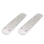12Pcs Stainless Steel Straight Bracket Plate, Heavy Duty